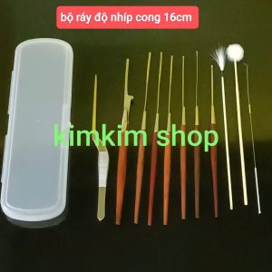 1 Bộ ráy tai độ mài chuốt 11 món. Nhíp cong 16cm ngành ráy tai