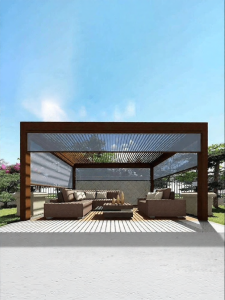 ZIYE | Aluminum Electric Glass Chinese Modern Garden Pavilion