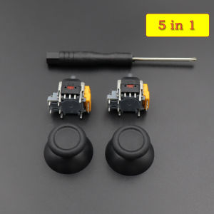 Replacement Hall Effect 3D Analog Joystick +Thumbstick Caps with Tool for PS4 Controller Thumbstick Repair Parts Accessory