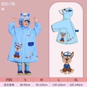 Childrens Raincoat Waterproof Nursery School Girl Boy Toddler Baby Rain Poncho 2428 Thick Plastic Material Cartoon Elements