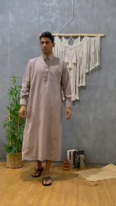 Gamis Baswedan Series Pria: As-Sabar & Jubah Premium Kerah Madinah