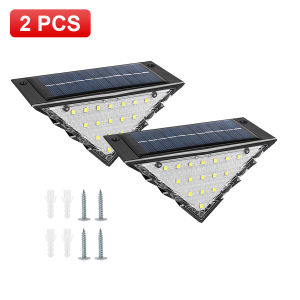 1/2/4PCS Solar Deck Lights White Light LED Solar Step Lamp Path Stair Outdoor Garden Lights Waterproof Balcony Light Decoration