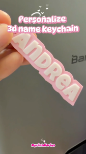 Personalized 3D Name Keychain (2-Color Edition)