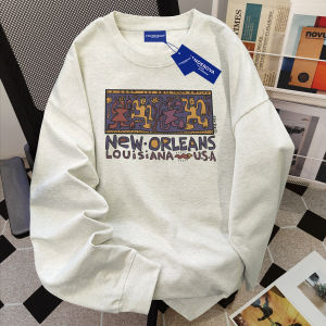 Men's 2024 Autumn Fashion: Round Neck Casual Shirts & Oversized Long-Sleeve Sweatshirts