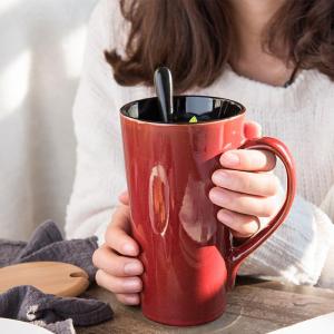ciiemen | Large Capacity Ceramic Mug With Lid and Spoon
