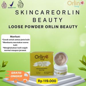 BEDAK TABUR ORLIN BEAUTY LOOSE POWDER FOR ALL SKIN SETTING POWDER AWET