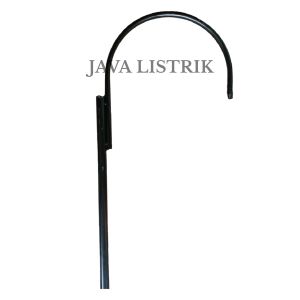 TIANG LAMPU JALAN WARNA HITAM PANJANG 3 METER FULLSET
