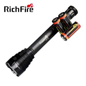 RichFire TR-J18 Powerful Tactical Flashlight XM-L2 8000LM 5 Modes LED Torch with Extension Tube Powered by 26650 Battery