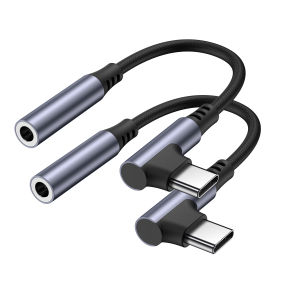 L Shape USB C To 3.5mm Jack Earphone Adapter Type C To 3.5mm Audio Cable Converter For iPhone 17 16 Pro Max 15 Samsung Huawei
