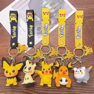 (SG Seller) (SG Seller) Pokemon Keychain Anime Figures Pikachu Cartoon Key Chain Charmander Psyduck Fashion Bag Keyring Pendant Accessories Toy Kids Gift