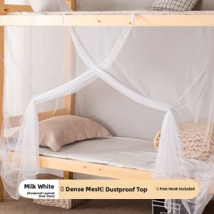 2025 New Double Layer Bed Bug Net for Upper And Lower Bunk Beds Student Dormitory Home Use Single Bed with Light Blocking Feature No Need for Frame
