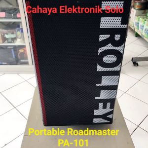 Portable Roadmaster PA-101 Speaker Wireless Bluetooth 10" Original Garansi 10 In Mic Wireless Remot 101 PA Trolley Geret Roda