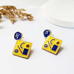 Her Lab Jewelry | Color acrylic earring | anaglyph earrings | art geometry eardrop | crafts Fashion Earrings | Hypoallergenic Lightweight Womens Earrings | Gifts For BirthdayWedding Promo sale Foundation Safeguard