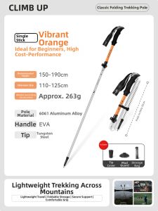 CLIMB UP | Anti-slip Ultra-light Extendable Hiking Stick