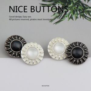 Fashionable Metal Button Retro Tweed Jacket Button Woolen Sweater Cardigan Button Home Textile Sewing DIY Accessories