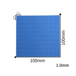 100pcs 10mm*10mm Thermal Pads CPU Heatsink Cooling Conductive Fan Cooler Silicone Heat Sink Cooler Blue