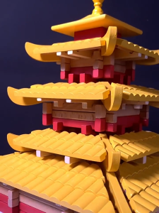 [Ready Stock] PLAYMART Chinese Mortise Yingxing Tower Interlocking Blocks (3 yrs) Mainan Kayu Belajar Sambil Main Latih Tangan Mainan Budak
