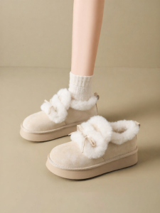 Josiny | Warm Stylish Snow Boots Women Fluffy White