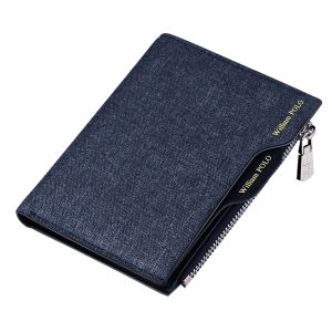 WILLIAMPOLO | Ví Giấy Phép Lái Xe Sáng Tạo Cho Nam Vải Canvas Kiểu Ngắn
