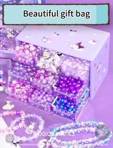 Kuromi Girls DIY Beads Set Kids Toy Mix Color Bead Bracelet Jewelry Making Craft Accessories Gifts