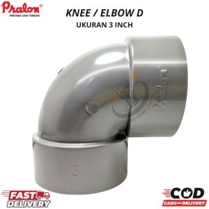Keni 3" PVC / Elbow 3 / L Knee 3" inch (MEREK PRALON BAHAN PVC TEBAL SEPERTI RUCIKA) KNIE 3INCHI PVC