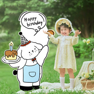 QIANHUAJIAN | Birthday Photo Background Decoration Cartoon Theme Woodland Style