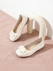 Josiny | French Style Low-cut Bow Flat Shoes