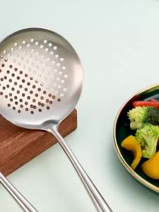 Kitchen Wok Spatula Iron Ladle Tool Set Cooking Kitchenware Stainless Steel 17 Inches Kitchen Tool