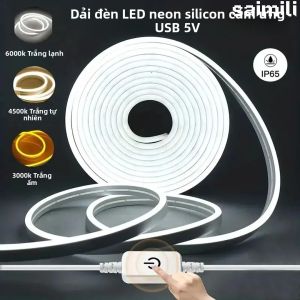 Cảm Biến Cảm Ứng Dây Đèn LED Đèn 5V USB Âm Trần Chống Nước Đèn Neon Linh Hoạt Băng Silicon Phòng Ngủ Đèn Nền DIY Trang Trí Đèn Neon