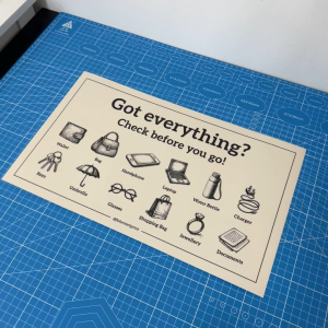 Got Everything? Check Before You go! Do Not Forget Belongings. Sticker Sign Signage Reminder. Peringatan Jangan Lupa.