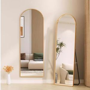 Full Body Floor Mirror Quality Home Use Stand-Alone Wall Hanging Stereoscopic Womens Dressing Mirror Simple Style Lighting