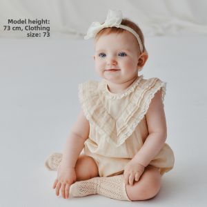 OAK FAMILY | French Lace Sleeveless Baby Onesie