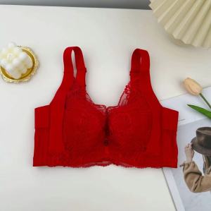 Adjustable Thin Cup Anti-Sagging Underwear Large Chest Appears Small Gathered Push up Auxiliary Breast Collection Full Cup Bra Large Size