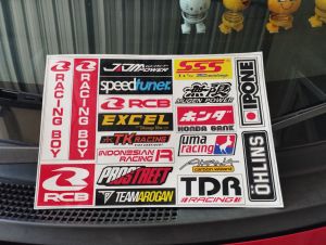 STIKER PACK SPONSOR RACING RCB SPEEDTUNER PROSTREET HONDA GANK MUGEN IPONE