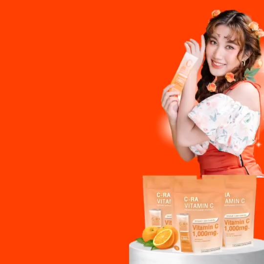สินค้าแท้100% (พร้อมส่ง) C-RA Vitamin C ซีร่า วิตามินซี 1000 mg. เบสคำสิงห์ Pananchita