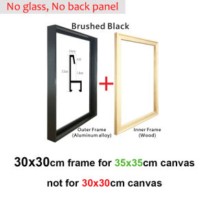 30x30cm Matel Frame For 35x35cm Canvas Painting Gold Black Aluminum Alloy Oil Painting Frame Wall Art Photo Poster Home Decor