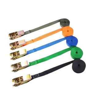 1m/3m/5m Cargo Strap Ratchet Tensioner Freight Car Fixed Tightener Tighten Rope For Luggage Goods Transportation Outdoor Camping
