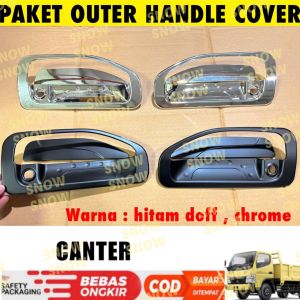 Paket Outer Handle Cover Canter Hitam Chrome