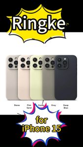 Ringke Silicone Magnetic Drop Protection Case Cover Casing with Camera Lens Protection Cover for iPhone 16 Pro Max iPhone 16 Pro iPhone 15 Pro Max 6.7 iPhone 15 Pro 6.1 iPhone 15 Plus 6.7 (Soft Pink Gray Lime Blue)