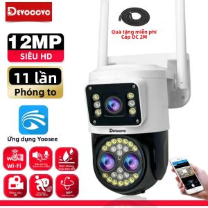 Camera Wifi Nhà Thông Minh 12MP Ba Ống Kính Zoom 10x HD Camera An Ninh Ngoài Trời Không Dây IP CCTV Với Âm Thanh Hai Chiều Yoosee