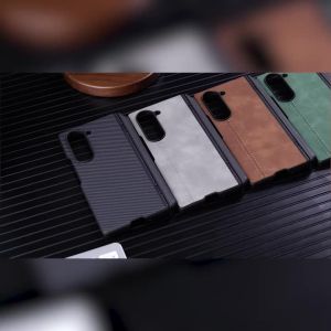 for Google Pixel 9 Pro Fold Phone CaseSheepskin Texture Magnetic Casewith Protective Film Suitable for Men and Women-Black