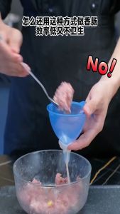 Large Capacity Kitchen Supplies: Stainless Steel Sausage Stuffer & Reusable Portable Sausage Making Tool