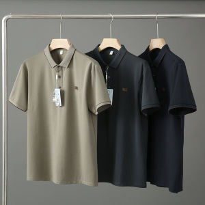 High-End Mulberry Silk Series! Cool Feeling Comfortable Breathable ~ Summer Men Business Casual Lapel Short Sleeve Polo Shirt