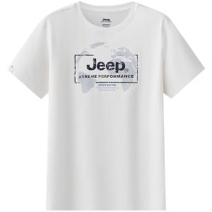 Jeep | Jeep Official Mens Outdoor Quick Dry T-Shirt Summer Print Short Sleeve Large Size Round Neck Casual Style Sportswear Top