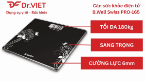 Cân sức khỏe điện tử B.Well Swiss PRO-165 (đen)