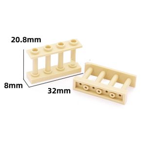 Phụ Kiện Khối Xây Dựng Hạt Nhỏ Trung Quốc Sản Xuất 1x4x2 Rung Chuỗi Nhỏ Tương Thích 15332 30055 Phần Trang Trí Xây Dựng