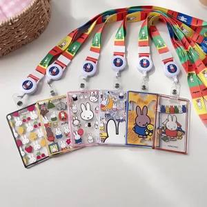Miffy | Kawaii Miffy Acrylic Thẻ Bao Da Bảo Vệ ID Co Giãn Trò Chơi Đựng Thẻ Cho Bé Gái Dễ Thương Cosplay Chống Đỡ Quà Tặng