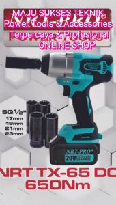NRT-PRO TX-65 DC Cordless Impact Wrench Brushless Mesin Pembuka Baut Truk Batre Baterai TX65 TX 65DC