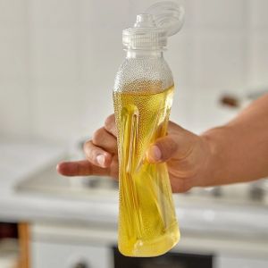 300-1000ML Practical Pointed Squeeze Oil Bottle Transparent Plastic Salad Sauce Dispenser Kitchen Seasoning Leak-proof Spray Bottle