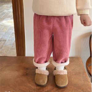 Warm Fleece Corduroy Children Trousers